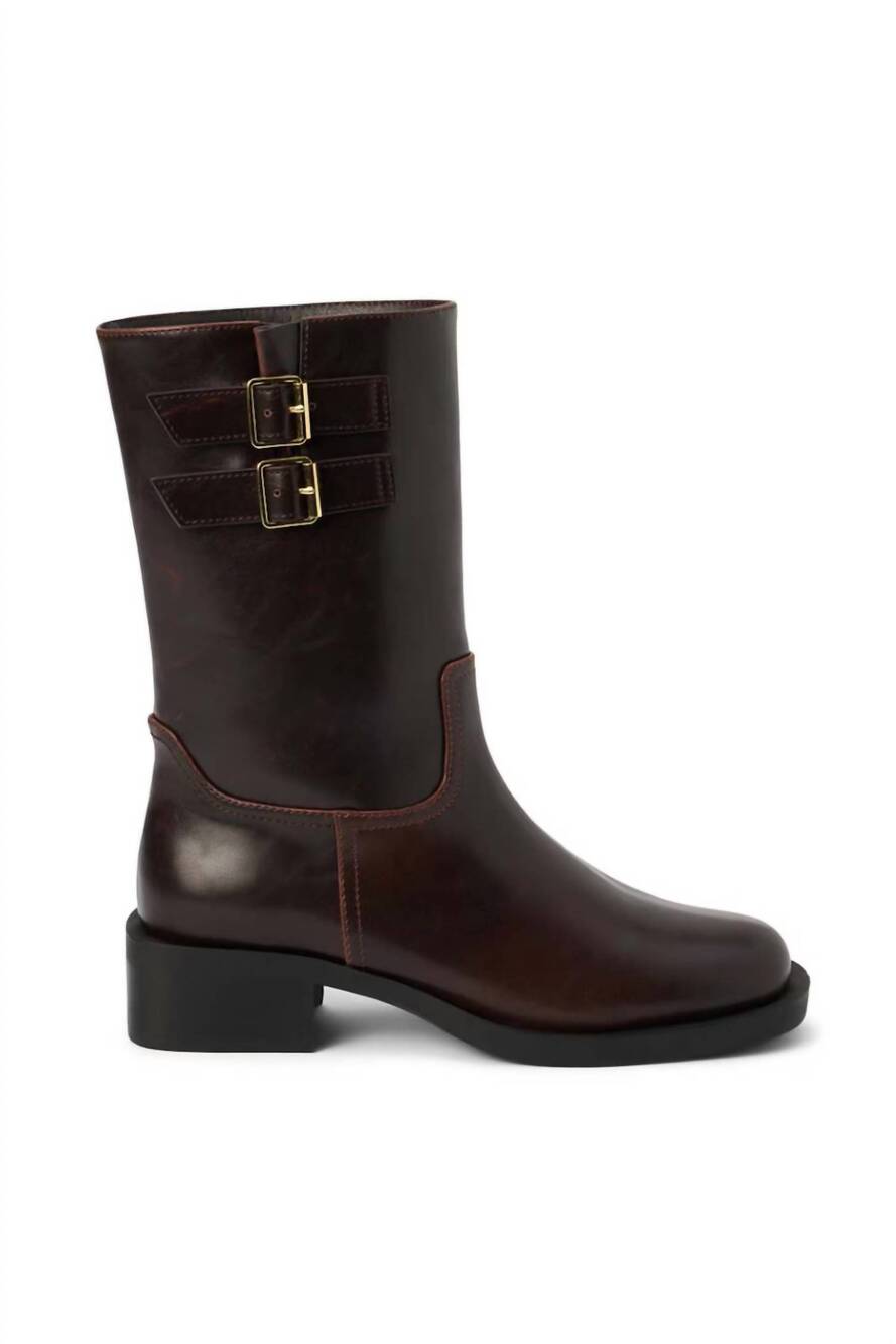 NEW MATISSE women's basil moto boots in cafe dark brown